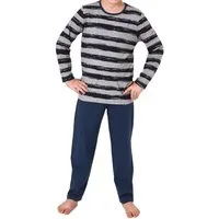 Normann Pyjama Jungen Pyjama lang mit coolem Streifen-Muster - 212 10 700