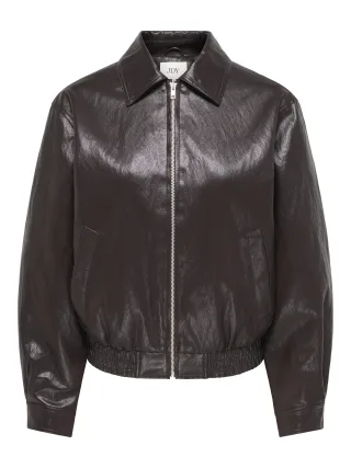 JDY - JDYABBY FAUX LEATHER JACKET OTW SGO Chocolate Torte - Gr. - S