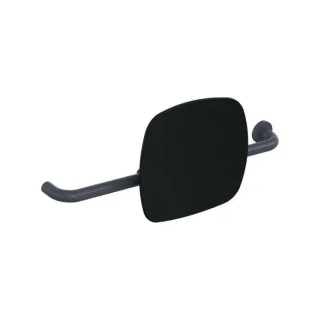 Hewi 801 Rückenstütze 801.51B9263R92 Wandabstand 150mm, Ausführung rechts, matt, Lehne tiefschwarz, anthrazitgrau