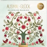 COPPENRATH DIE SPIEGELBURG Malvorlage Goldfolien-Malblock mit 24 Motiven, 23x23 cm, Ausmalblock
