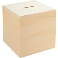 VBS Spardose Würfel, 10 cm x 10 cm x 10 cm
