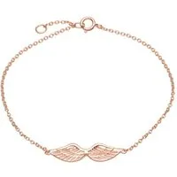 Unique Silberarmband Unique Armband 925er Silber roségold Flügelanhänger SB0206