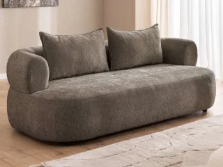 Home affaire 3-Sitzer "LUSSAC 3-Sitzer Design-Sofa mit Zierkissen, Maße B/T/H: 202/123/78 cm" hoher Sitzkomfort und modernes Design, Sofa ohne Bettfunktion