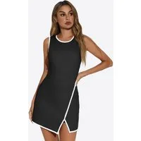 Imily Bela Minikleid Damen Sportkleider mit integrierten BH (Packung, 1-tlg., 1per-Pack) mit integrierten Shorts und Taschen