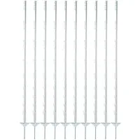 electra gmbh Zaunpfosten Electra Kunststoffpfahl 150 cm mit Doppeltritt,10 Stück Weidezaunpfahl