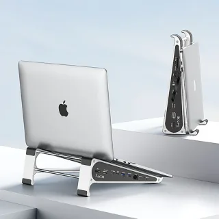 Blueendless Aluminum Laptop Stand Docking Station with 4K 60Hz HD SD/TF Card Reader USB3.0 5Gbps 100W PD Charger Type-C