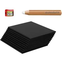 HR Direktverkauf GmbH Standtafel Vorteilspack 10x Kreidetafeln - inkl. 1 Kreidestift XXL - DIN A4-A7