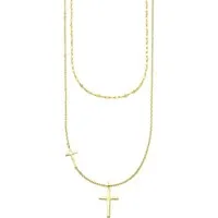 Aniston JEWELRY & WATCHES Kette mit Anhänger Schmuck Geschenk Silber 925 Layerkette mit Kreuzanhänger