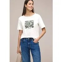 STREET ONE T-Shirt Style Lea Rundhalsusschnitt, Modalmix, mit Frontprint