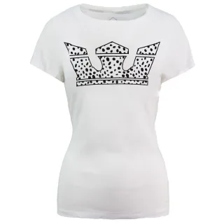 Supra White Crown Kurzärmel weiße Crew Hals Womens T-Shirt 192232 163
