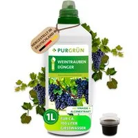 Purgrün Obstdünger Bio Weintrauben Dünger, NPK 4+1+7, Algenextrakt, 1 Liter, Flüssigdünger, 1-St., 1 Liter
