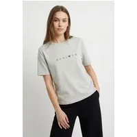 Vila Kurzarmshirt VISYBILLA FRENCH O-NECK S/S TOP/PB/LC