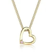 Elli Kette mit Anhänger Herz 925 Sterling Silber, mit Kristallen von Swarovski®, Herz