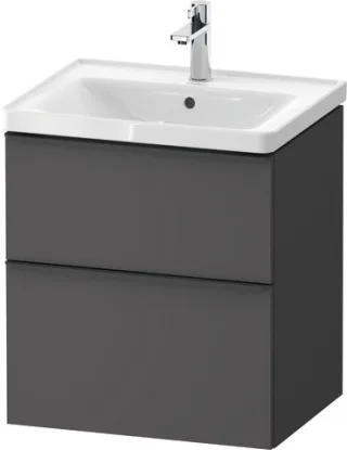 Duravit D-Neo Waschtischunterbau wandhängend Graphit Matt 584x452x625 mm - DE43590BD490000 DE43590BD490000