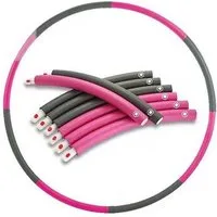 HundB Hula-Hoop-Reifen Hoola Hoop Fitnessreifen zerlegbar 650g 950mm Schwarz 1 Stück
