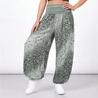 OriginalYou Haremshose Flatterhose Damen Sommerhose weite Haremshose Leo Print mit elastischem Bund, sommerliches Design, Middle Waist