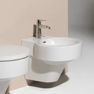 Laufen Wandbidet VAL 530x390 1 Hahnloch o. seitl. Loch f. Wasserans weiß H8302810003021