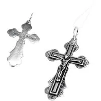 NKlaus Kreuzanhänger Kettenanhänger Jesus Kreuz 925 Silber Orthodoxe An