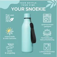 SNOEKIE Thermoflasche SNOEKIE Edelstahl Thermoflasche, SGS Geprüft, Spülmaschinengeeignet