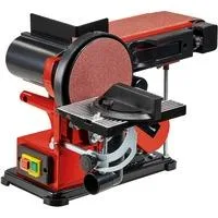 Stand-Band-Tellerschleifer TC-US 380, Bandschleifer rot/schwarz, 300 Watt