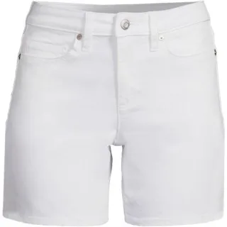 Weiße Jeansshorts Mid Waist 16 cm für Damen in Petite-Größe, Damen, size: petite, Weiß, Elasthan/Baumwoll-Mischung/Viskose-Mischung, by Lands' End