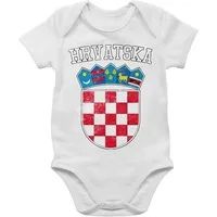 Shirtracer Shirtbody Kroatien Wappen Hrvatska Krotatisch 2026 Fussball WM Fanartikel Baby