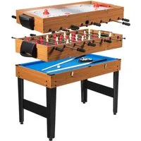 COSTWAY Spieltisch, Multifunktionstisch für Kinder, Erwachsene, Holz, natur