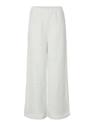 PIECES - PCBONNIE HW PANTS JRS Cloud Dancer - Gr. - M