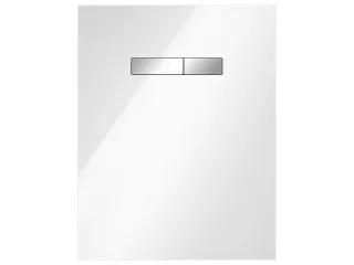 Tece lux Betätigungsglasplatte manuell Glas weiß glänzend,Tasten Chrom glänzend, 9650001 9650001