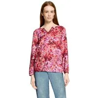 Cartoon Shirtbluse Damen mit Raffung