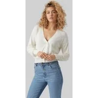 Vero Moda Strickjacke VMNEWLEXSUN LS SHORT V-NECK CAR GA NOOS mit Knopfleiste