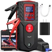 CkeyiN Auto Starthilfegerät 3000 A Starthilfegerät 12000 mAh (12 V), (bis zu 8 L Benzin/7 L Diesel) Mit LED-Licht