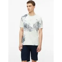 s.Oliver Kurzarmshirt T-Shirt Flammgarn-Shirt mit All-over-Print