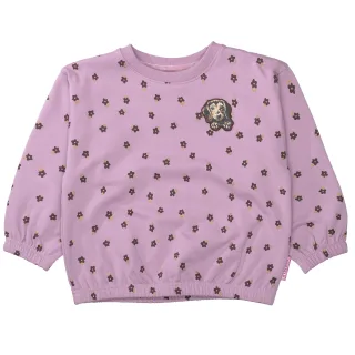 BASEFIELD - Md.-Sweatshirt,oversized lilac aop - Gr. - 98