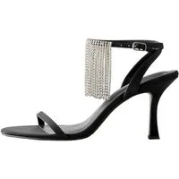 Next Forever Comfort® Satin-Sandaletten mit Fransen High-Heel-Sandalette (1-tlg)