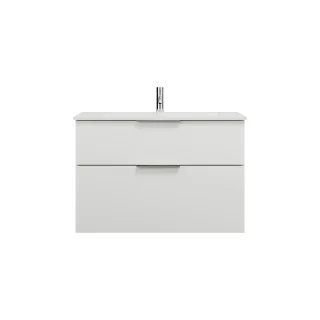 Burgbad Mineralguss Waschtisch-Set Eqio Weiß Hochglanz/Alpinweiss, SEYU092F2009C0001 SEYU092F2009C0001