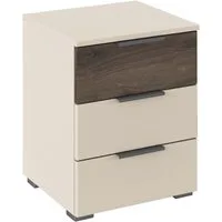 rauch Nachtkommode Nachttisch-Set Nachtkonsole Beistelltisch Kommode Sideboard SAJO (Set, 2 St), mit 3 Schubladen, obere Schublade farblich abgesetzt MADE IN GERMANY
