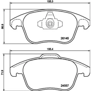 Hella Bremsbel?ge vorne DS Ds Peugeot 2008