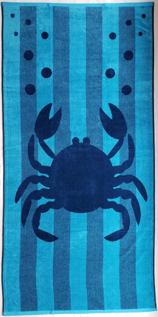 KATAG - Jac.Vel.-Strandtuch crab dark blue - Gr. - 90