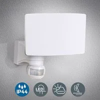 B.K.Licht Flutlichtstrahler Wandleuchte 20W 2.300lm 4.000K - BKL1290, LED fest integriert, Neutralweiß, Bewegungsmelder Außenleuchte Weiß IP44