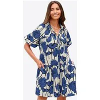 Imily Bela Minikleid Damen Hemdblusenkleid mit Knopfleiste (Packung, 1-tlg., 1per-Pack) mit Puffärmel