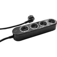 Steckdosenleiste Power Strip 4 Gen4 schwarz, 1,5 Meter Kabel, mit Energiemessung