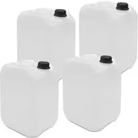 Plasteo Kanister 4 x 10L Getränke- Wasserkanister Natur, Lebensmittelecht, (4 St), 10L Füllmenge