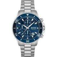 BOSS Chronograph ADMIRAL 1513907, Quarzuhr, Herrenuhr, Armbanduhr, Stoppfunktion, Edelstahlarmband