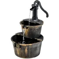 COSTWAY Gartenbrunnen, Wasserbecken BxT: 41,00x45,50 cm, mit Wasserpumpe