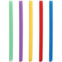 PAPSTAR Trinkhalme 200 x Mehrweg-Bubble Tea Halme PP Ø 12 mm 20 cm bunt einseitig spitz