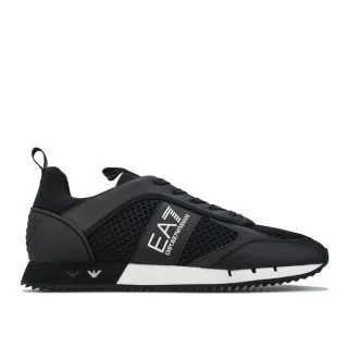 Herren Emporio Armani EA7 B&M Mesh Run Turnschuhe in Schwarz