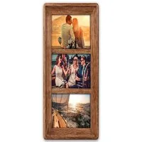 matches21 HOME & HOBBY Bilderrahmen Holz Bilderrahmen Collage rechteckig braun für 10x15 cm, Wand-Deko Fotorahmen für mehrere Fotos zum Stellen, Hängen