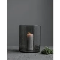 Storefactory Windlicht Windlicht/Vase RAMSJÖ XL Glas grau, Ø 25x30 cm