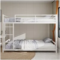 ANYSUN Etagenbett Etagenbett 2 Kinder, Belastbarkeit 200 KG! Metallbett, Stockbett, Kinderbett mit Leiter